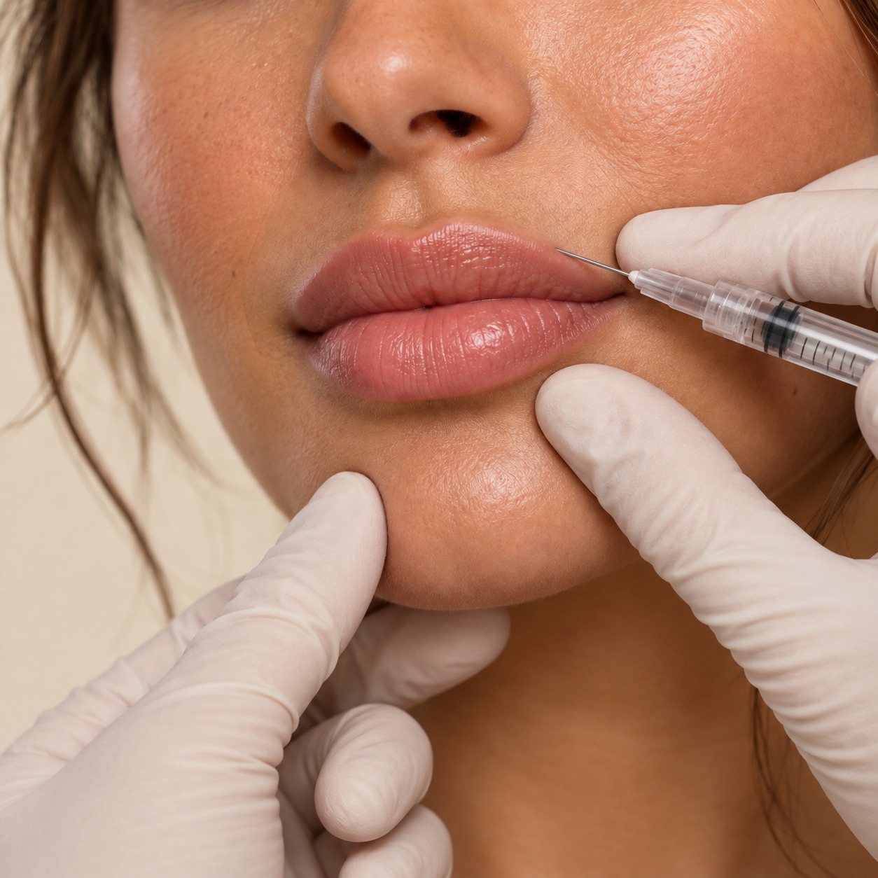 Lip filler treatment at AES Med Spa in St. Charles